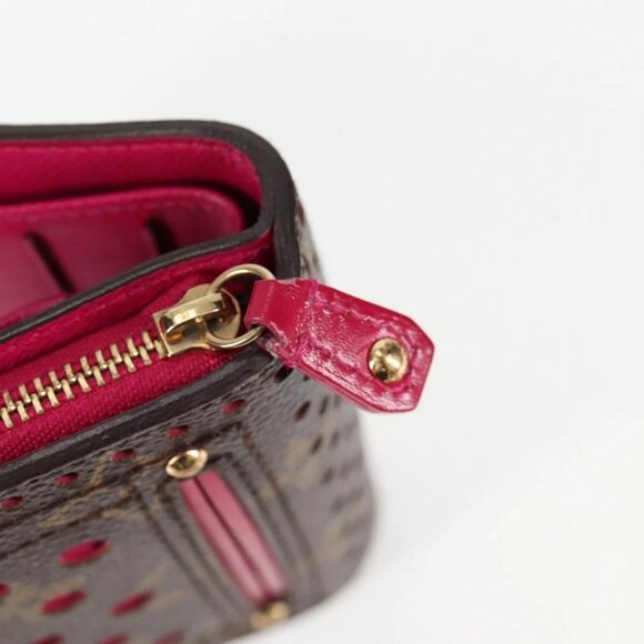 LOUIS VUITTON Monogram Perfo Compact zip Bifold Wallet M95188 LV Auth BA3167V - Picture 10 of 14